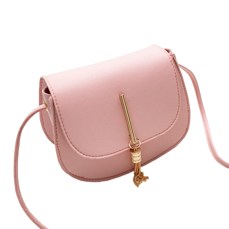 Женская сумка мессенджер из искусственной кожи с кисточкой через плечо|Сумки