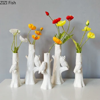 

FLORAL VASE CERAMIC TRUNK FLOWERS POT TREE BRANCH FLOWER ARRANGEMENT CRAFTS HOME DECORATION ACCESSORIES MODERN DESK DECOR