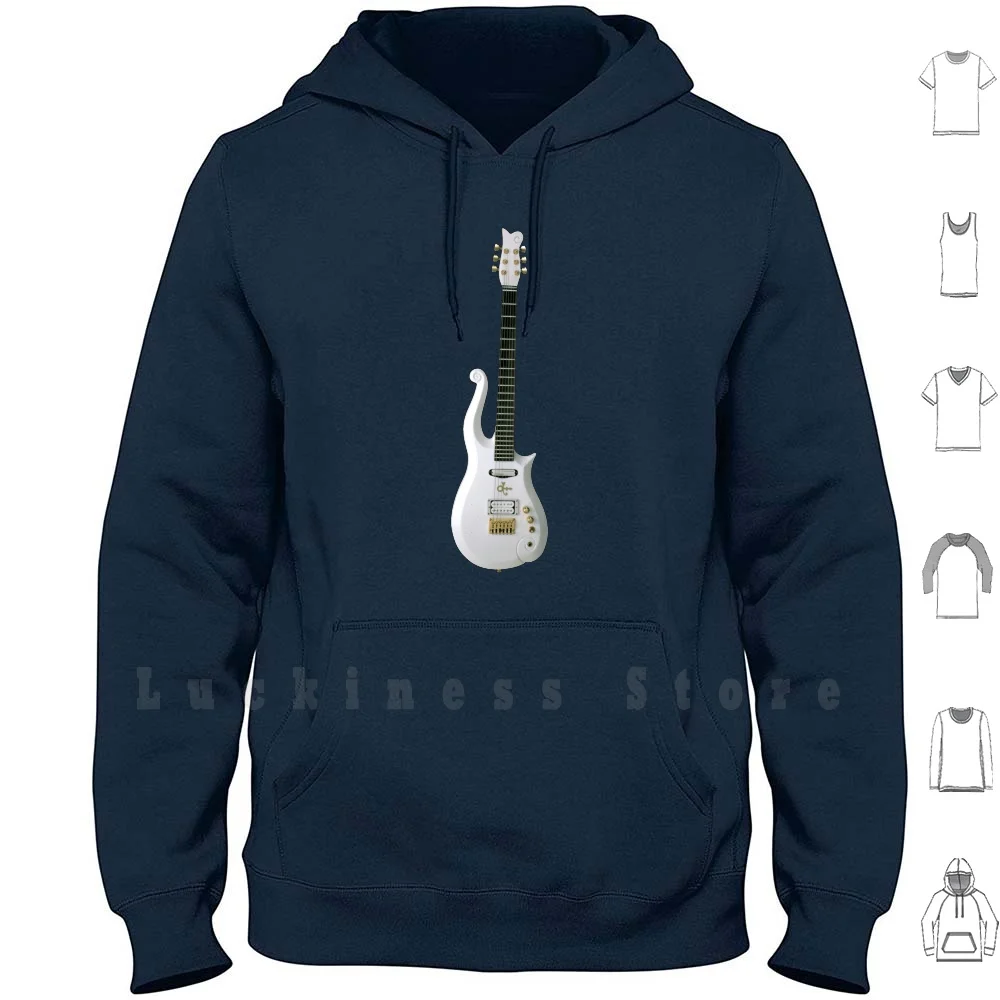 Prince Cloud Guitar Hoodies Manica Lunga Prince Cloud Guitar Purple Rain Sa Stratocaster Model