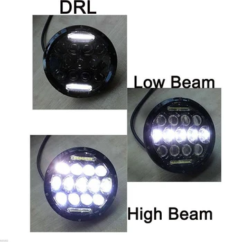 

7\\\"75W LED Headlight H4 H13DRL Hi/Lo Beam 6000K For JEEP CJ JK TJ Wrangler Harley