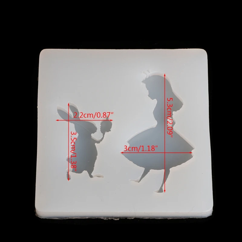 Силиконовые формы девушка и кролик эпоксидной формы для смолы ювелирных изделий кулон делая инструменты LX9D