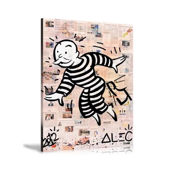 

HD Print Alec Monopoly Oil Painting Home Decor Wall Art on Canvas JAIL MONOPOLY Canvas Printings Room Decor