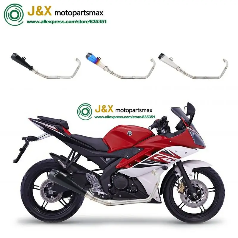 Полная выхлопная система мотоцикла Escape slip on для yamaha YZF R15 MT15 MT-15 2008- средняя труба глушителя DB-Killer