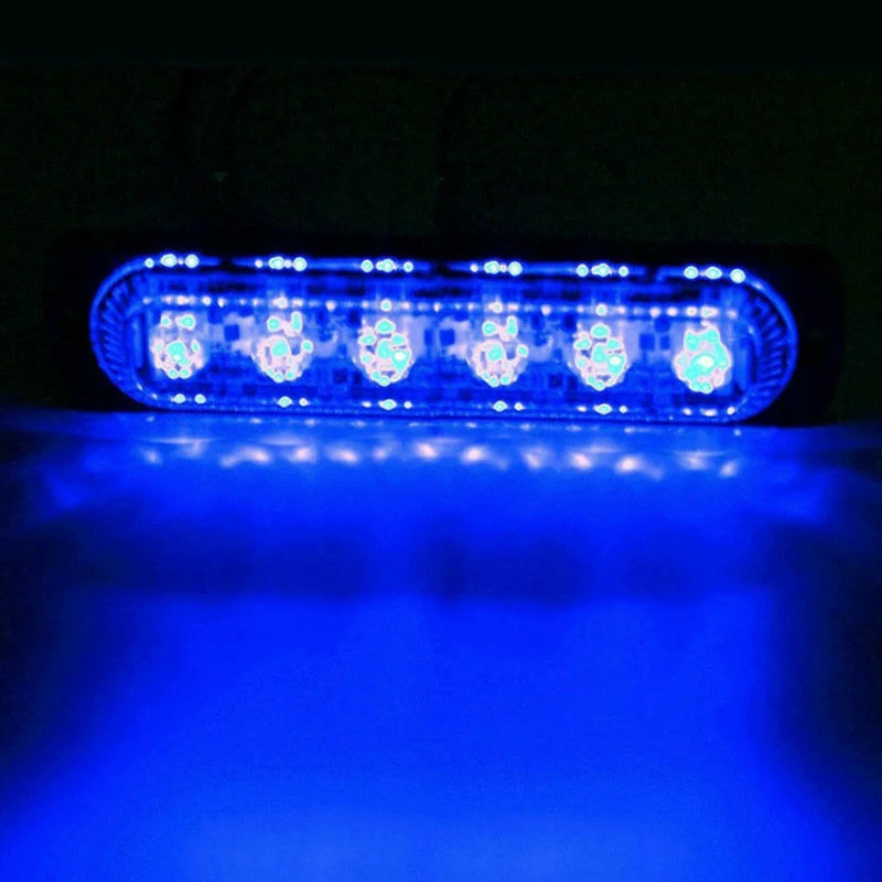 10 шт. 6-Led светильник вспышка аварийный Предупреждение стробоскоп мигающий красный и синий