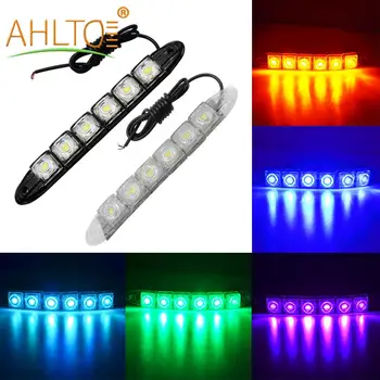 

1X Waterproof Multi-colors DRL Light Car Auto Decorative Flexible Daytime Running Light 6 Chips DC 12V Car Driving Strip Styling