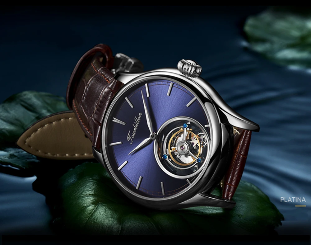 Часы Guanqin Tourbillon, мужские механические часы со скелетом,, оригинальные Брендовые Часы, роскошные часы с сапфиром, мужские часы
