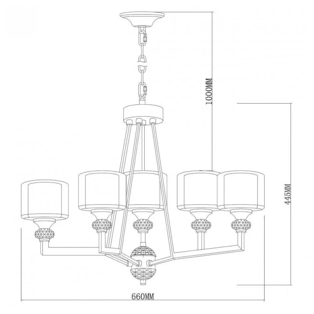 Люстра Vele Luce VL1053L05 Lotus 105305