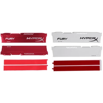 

2Pcs Ram Heatsink Radiator for Ram Ddr3 Memory Cooler Cooling Heat Sink Desktop Memory Radiator - Red & White