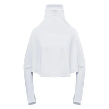 Женские рубашки для гольфа с защитой от солнца, летние шелковые спортивные топы с длинным рукавом и маской, одежда для гольфа D0812