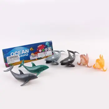 

6PCS Baby Ocean Toys Animal Toy Kids Kids Boy Girls Whale Shark Model Gift Baby Rattle Toys Colorful Children Gifts