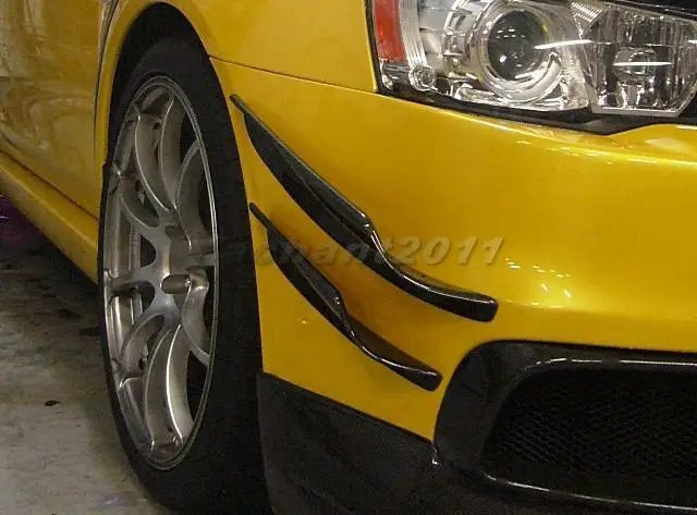 Подходит для Защитные чехлы для сидений, сшитые специально для Mitsubishi Lancer EVO 10 EVO X 2008 2009 2010 2011 2012 углеродного волокна Решетка переднего бампера 4 шт
