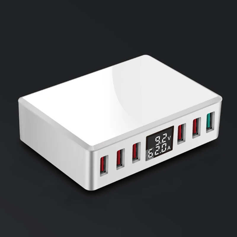 QC 3,0 быстрое зарядное устройство USB 6 портов концентратор адаптер питания настенное зарядное устройство LHB99 - Цвет: us plug