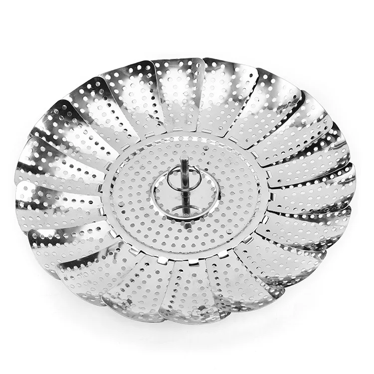 

Creative Telescopic Steamer Stainless Steel Drain Tray Home Kitchen Round Steamer Multifunctional Kitchen Supplies Special Offer