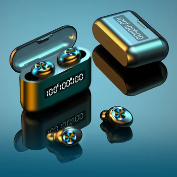 

Wireless Headphones TWS 2000mAh Charging Box Sports Portable Waterproof Headsets HiFi Stereo Earbuds with Microphones