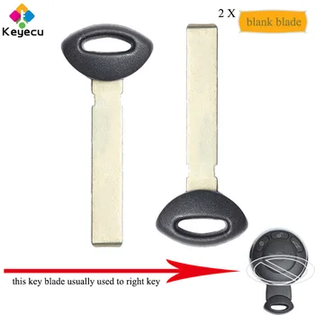 

KEYECU Pair New Replacement Smart Remote Uncut Insert Emergency Key Blade for BMW Mini Cooper R56 R57 R58 R60 R61 2006-2015