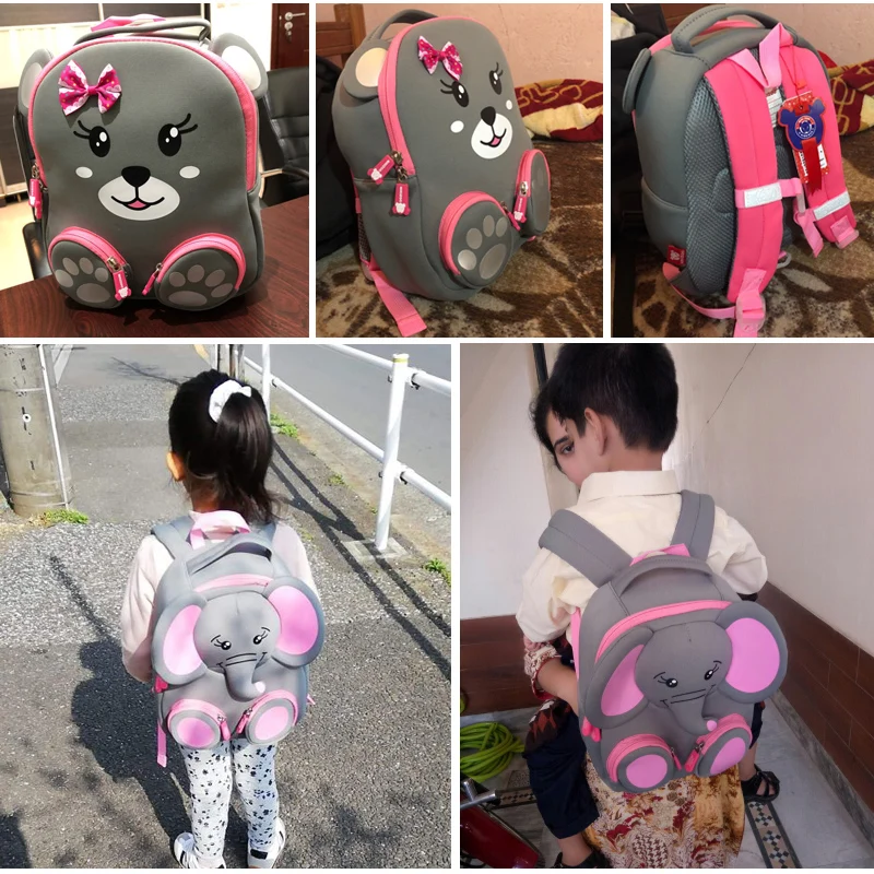 Милый 3D голубой медведь школьные ранцы для мальчиков милые животные дизайн детские рюкзаки для девочек детский школьный рюкзак Mochila Infantil
