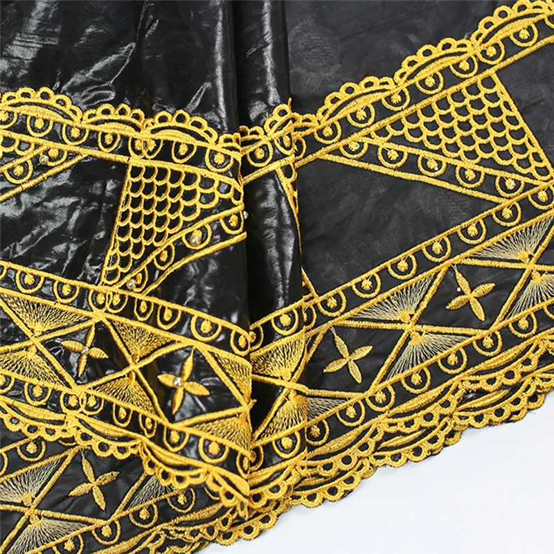 Новое поступление камень Африканский Базен riche ткань с вышивкой кружева/Базен riche платье Материал нигерийский KY112728
