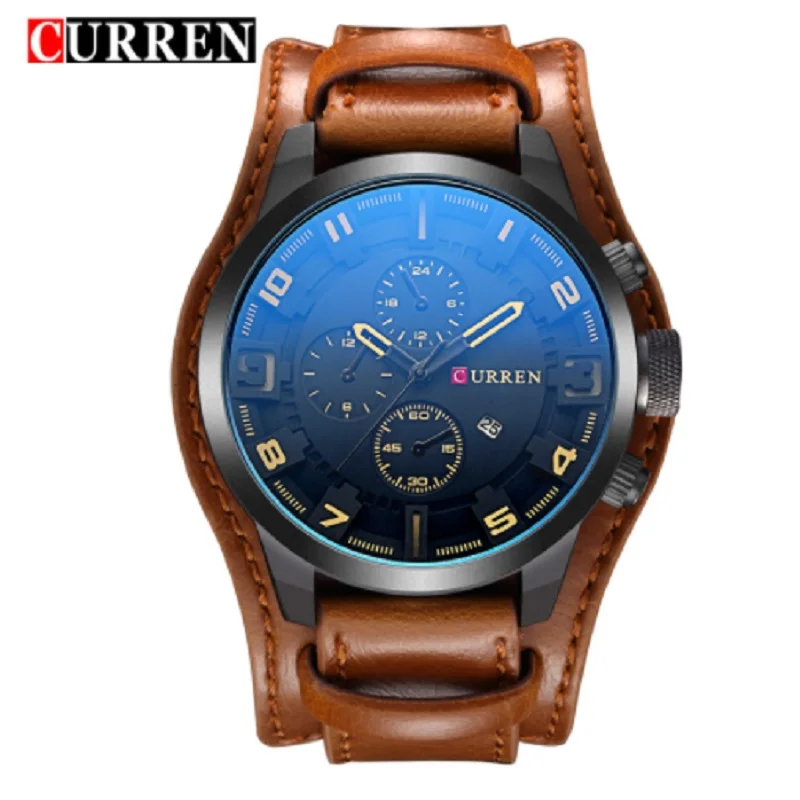 Relogio masculino Curren Мужские часы военные кварцевые мужские s часы лучший бренд роскошные кожаные спортивные наручные часы Прямая 8225