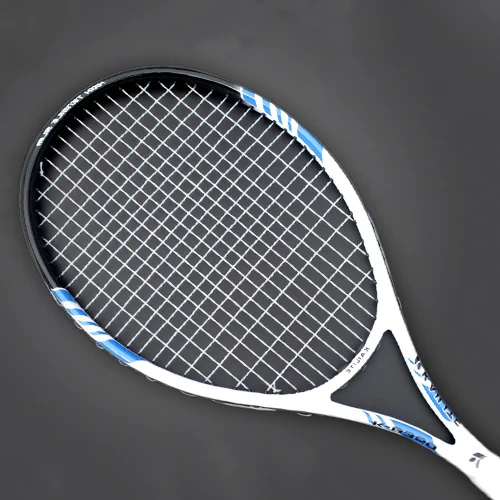 Professional Unisex Carbon Fiber Tennis Racket With Bag Training Paddle Rackets For Adult Men Women Ultra Light Racquet - Цвет: Синий