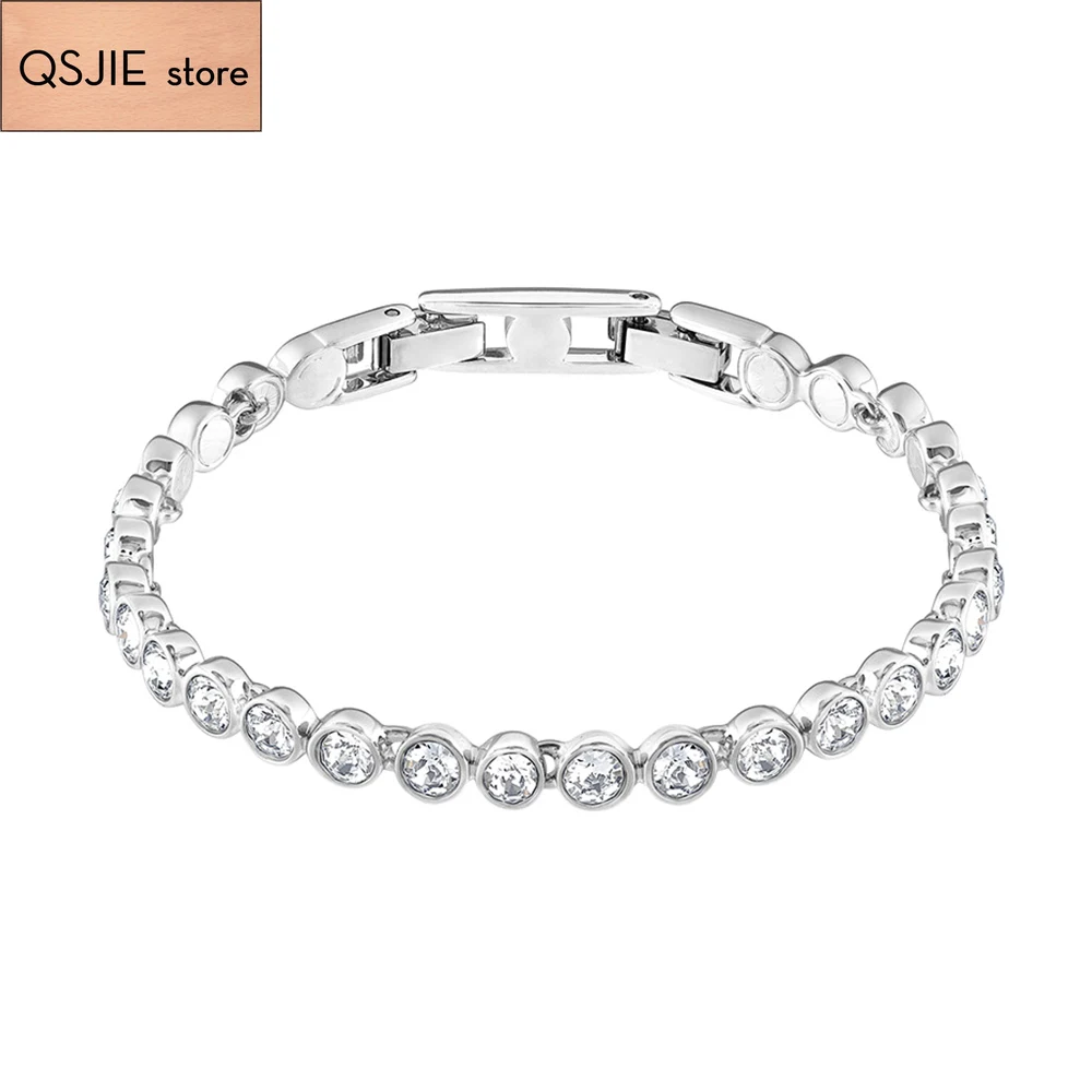 Высокое качество SWA лучший материал, сдержанный великолепный модный женский браслет с кристаллами