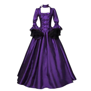 

11 Medieval Cosplay Palace Princess Dress Adults Vintage evening gown for Women Lace Long Sexy Party Halloween Costume 3XL