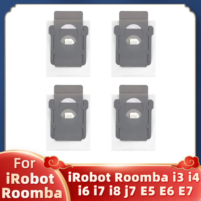 For iRobot Roomba i3 i4 i6 i7 i8 j7 E5 E6 E7 Robot Vacuum Cleaner Spare Parts Accessories Main Side Brush Hepa Filter Dust Bag 4 Dust Bag