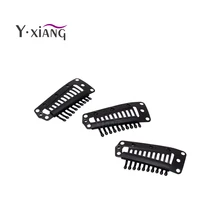 50 шт./лот металлические заколки для наращивания волос I shape 36 мм расческа для самостоятельного использования черный цвет аксессуары для волос