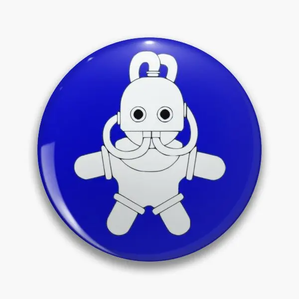 Blue White Mac Customizable Soft Button Pin Funny Jewelry Brooch Hat