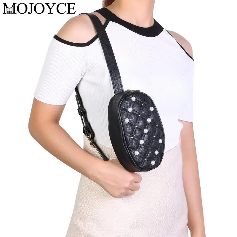 Модная женская сумка из искусственной кожи, поясная сумка, женская сумка с жемчужинами, поясная сумка для женщин, поясная сумка, кожаные сумки на плече на груди