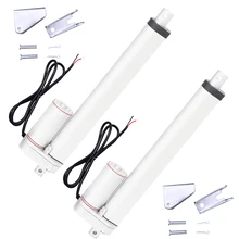 Набор из 2 шт. 300 мм/12 дюймов ход 1500N/330 фунт нагрузки сверхмощный Электрический 1" DC 12 В линейный привод и кронштейны водонепроницаемый IP65