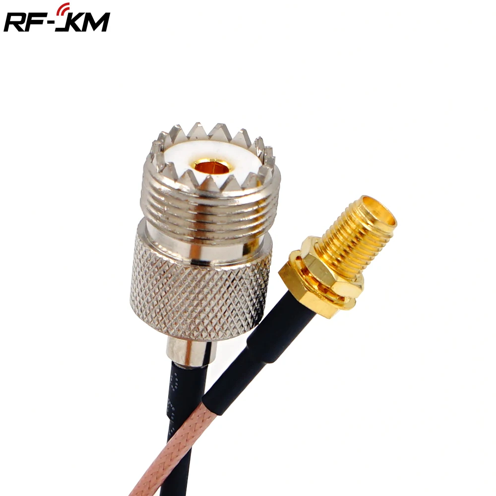 UHF SO239 Weibliche PL259 zu SMA Weibliche Stecker Crimp Adapter RG316 Kabel Jumper Zopf