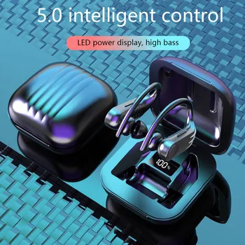 

Bluetooth 5.0 Earphone Sports Waterproof Wireless Headphones Ear Hook Stereo Earbuds Headset wireless ear hook earphone