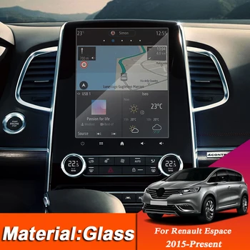 

Car Styling Dashboard GPS Navigation Screen Glass Protective Film Sticker For Renault Espace 2015-Present Control of LCD Screen
