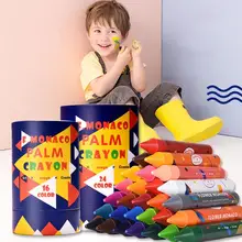 24 цвета нетоксичные легко От 4 до 6 лет держать большие мелки для рисования для детей