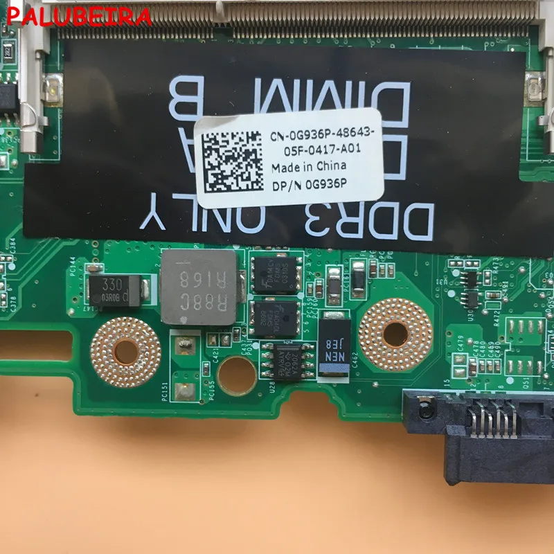 PALUBEIRA материнская плата для ноутбука Dell Studio 1558 основная плата DAFM9BMB6D0 CN-0G936P 0G936P DDR3 все функции полностью протестированы