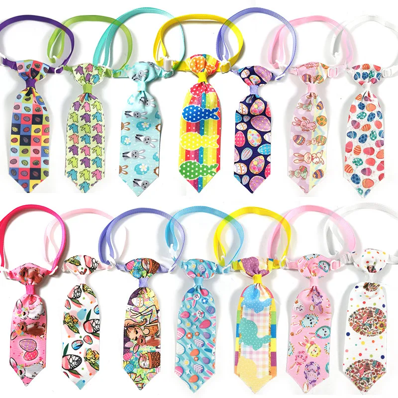 

50/100pcs Easter Pet Dog Bow Ties Rabbit Eggs Design Bow Ties Collars for Pets Dog Collar Accessories Dog Bow Tie Accessories