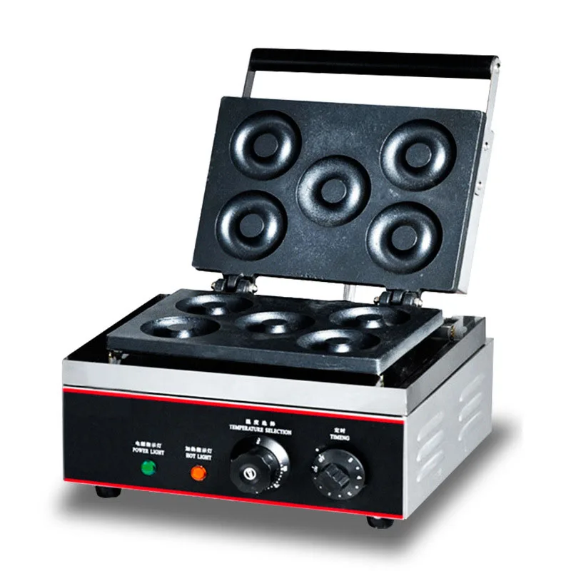 

BS-5T Commercial Hot Sale five Grid / Six Grid Sweet Sweet Dough Crisper Breakfast Round Cake Donut Cake Machine