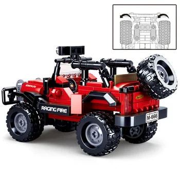 

253Pcs Technic Off-Road Vehicle Bricks Building Block Vehicle Toy Small Particle Stem Toy For Children Kid Educational Toys Gift