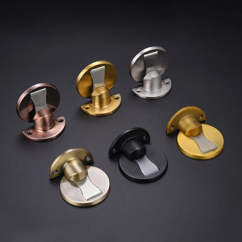 New Door Stops Nonpunch Zinc Alloy Door Stopper Hidden Door
