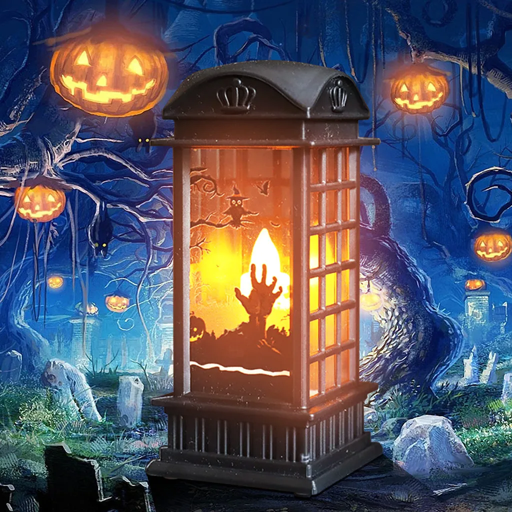 

Halloween pumpkin night light concierge decoration halloween LED lantern party family props retro LED night light  50*