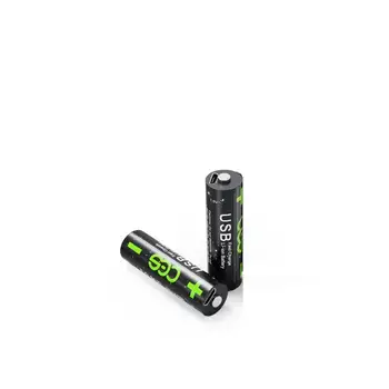 

100% 2pcs USB AA 1.5v lithium li-ion 2775mwh battery rechargeable batteries