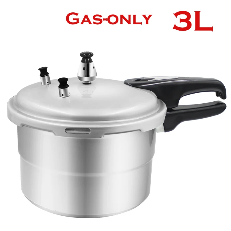 3L Gas-only 3-18L коммерческих Противоударная Защитная пленка для испытательное давление Пособия по кулинарии тушить Толстый алюминиевый сплав высокого давления плита газовая подходит кухонная утварь горшок - Цвет: 3L Gas-only