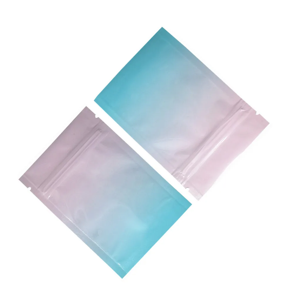 粉蓝渐变铝箔自封袋 D