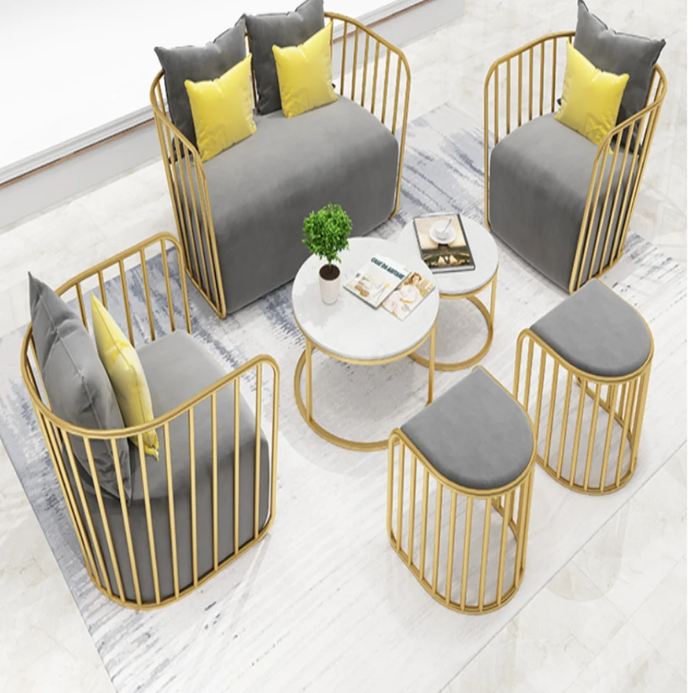 Nordic clothing store sofa shop with simple modern Korean nail salon reception beauty salon small sofa net red