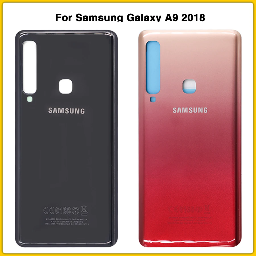 10 шт., чехол A9 для samsung Galaxy A9 Star Pro A9S A920 A920F, задняя крышка для батареи, задняя крышка, стеклянная Запасная часть