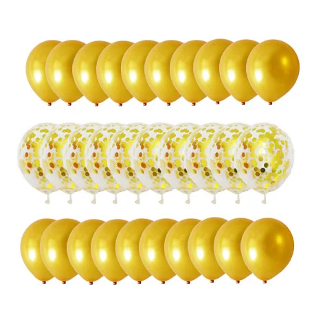 gold 30 шт./лот, много конфетти, воздушные шары, розовое золото, гелиевые шары, для мальчиков и девочек, с днем рождения, для вечеринки, воздушные шары, для свадебной вечеринки, декоративные принадлежности - Цвет: gold