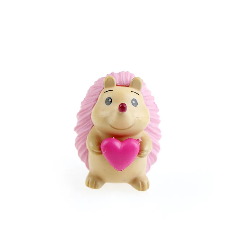 4 шт. Мультяшные животные DIY садовый декор сердце Ёжик Смола микро пейзажная миниатюра фигурка украшение кукольный домик мебель игрушки
