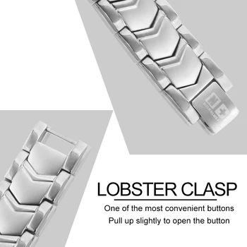 Healthy Magnetic Bracelet For Man 316L Stainless Steel Mens Link Bio Therapy Energy Jewelry And Relieve Arthritis Pain Gift 3