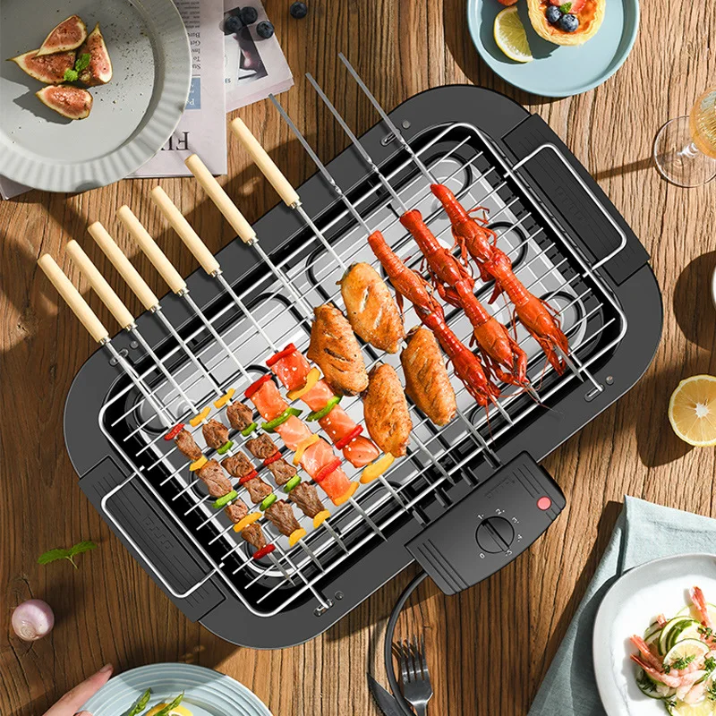 Electric baking oven electric utensils kebab rack household pan indoor mutton machine smokeless |