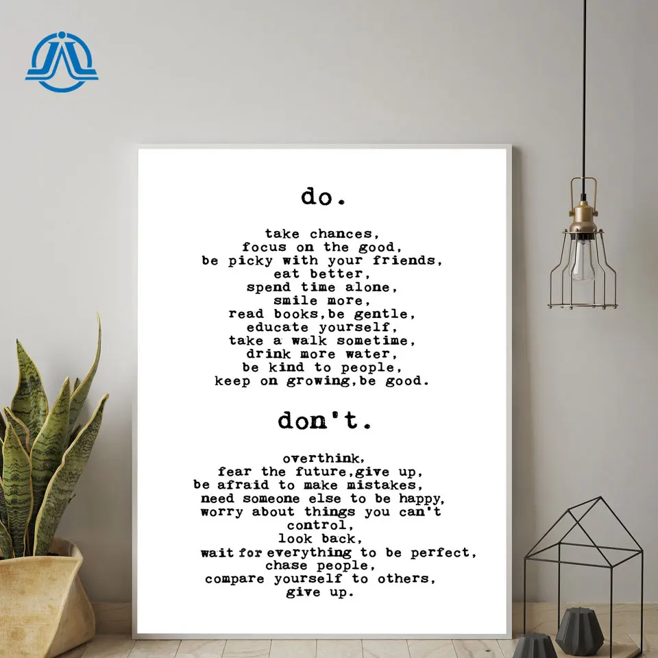 

Canvas Simple Do or Do Not Inspirational Typography Motivational Quote Text Home Decor Kitchen Art Birthday Wall Poster Painting